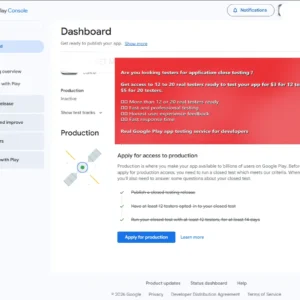 Real Google Play app testing service for developers $3